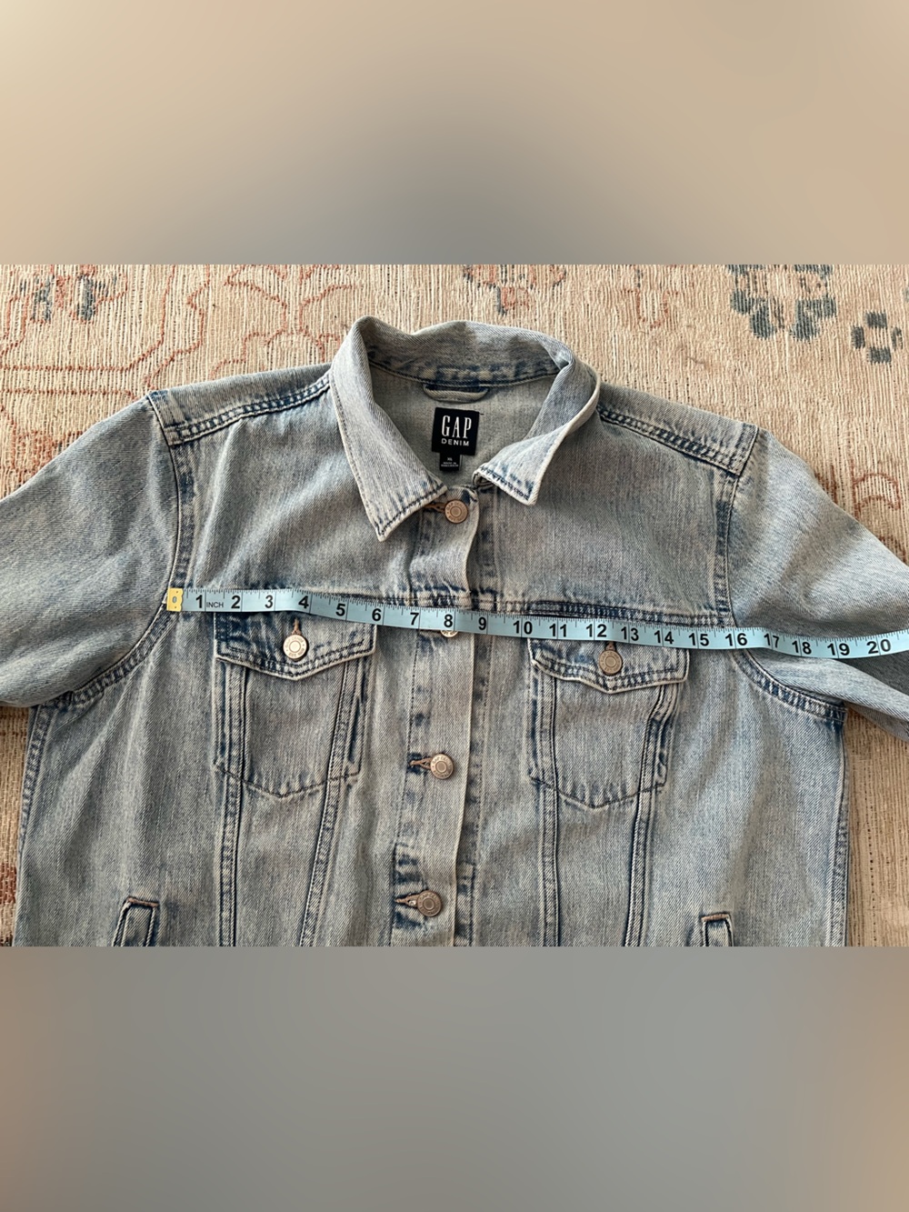 GAP Light Blue Denim Jean Jacket - Picture 3 of 6